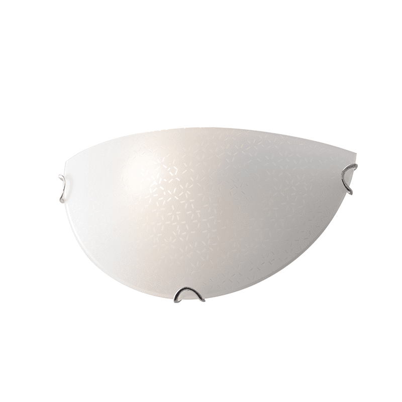 Επιτοιχιο Φ/Σ 1Χε27 Λευκο Γυαλι Μοτιβο+Μεταλλο 30Χ15Χ10Cm Scilla