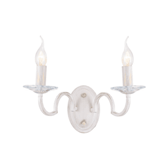 Επιτοιχιο 2Χε14 Μεταλ Πατινα Λευκο Χρυσο+Κρυσταλ 38Χ23Χ20Cm Geisha