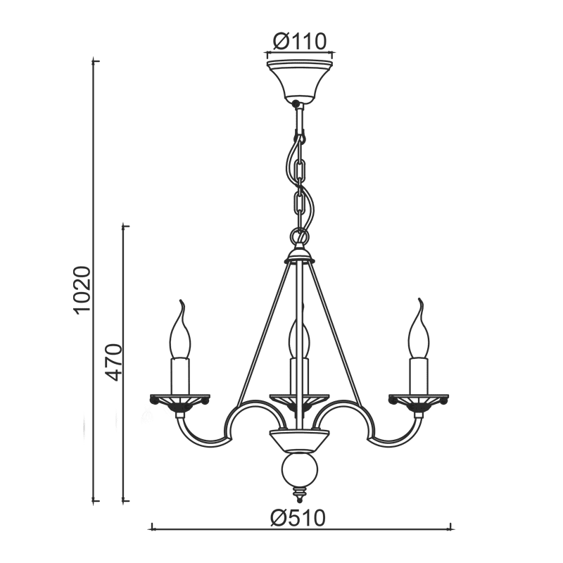 Κρεμαστο 3Χε14 Μεταλ Πατινα Λευκο Χρυσο+Κρυσταλ Φ51Χη102Cm Geisha - Image 2