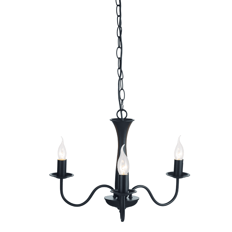 Κρεμαστο Φ/Σ 3Χε14 Μεταλλικο Μαυρο Φ49,5Χη89,5Cm Knossos