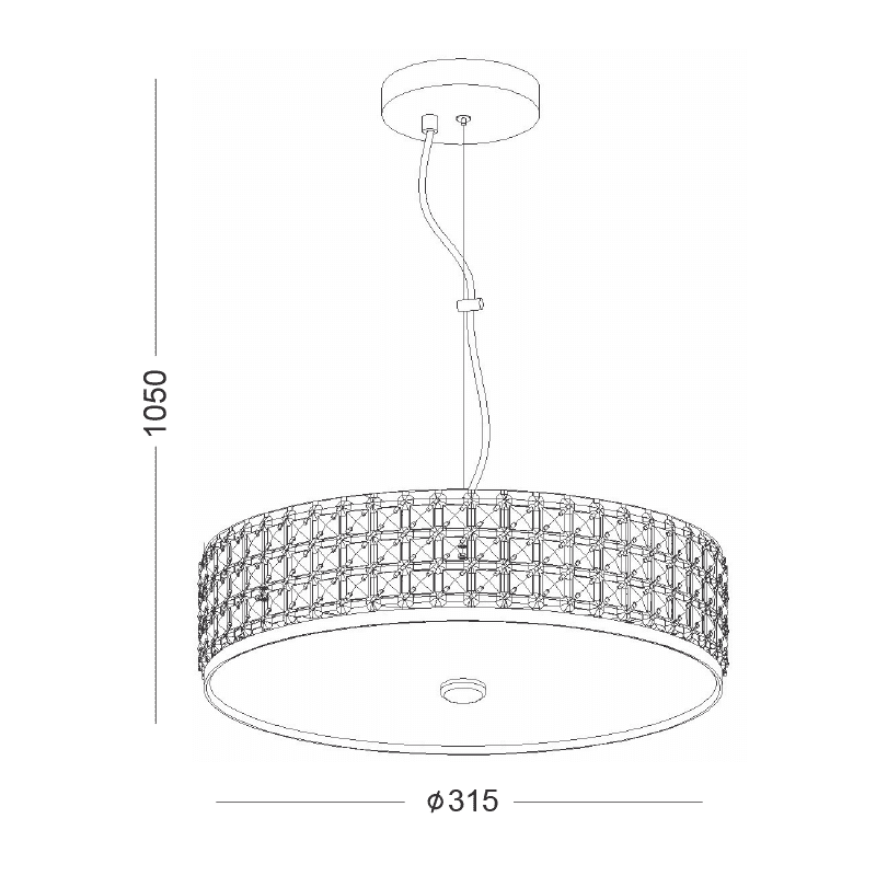 Κρεμαστο Κρυσταλλο Φ31,5Cm 3Χε14 Etna - Image 2