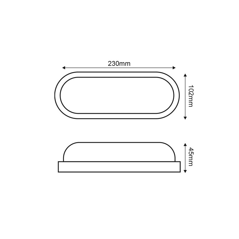 Led Pc Black Wall Luminaire 230V Ac Ip65 20W 1800Lm 6000K 110° Ra80 - Image 2