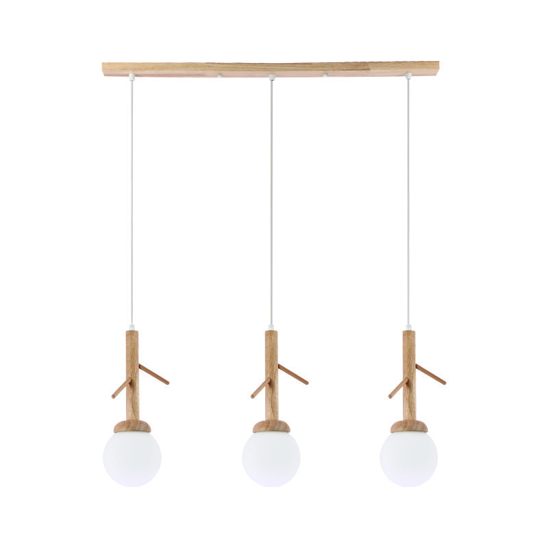 Netto Κρεμαστο Φ/Σ 3Χε14 Floresta Ξυλο+Λευκο Γυαλι 80X15Xh180Cm