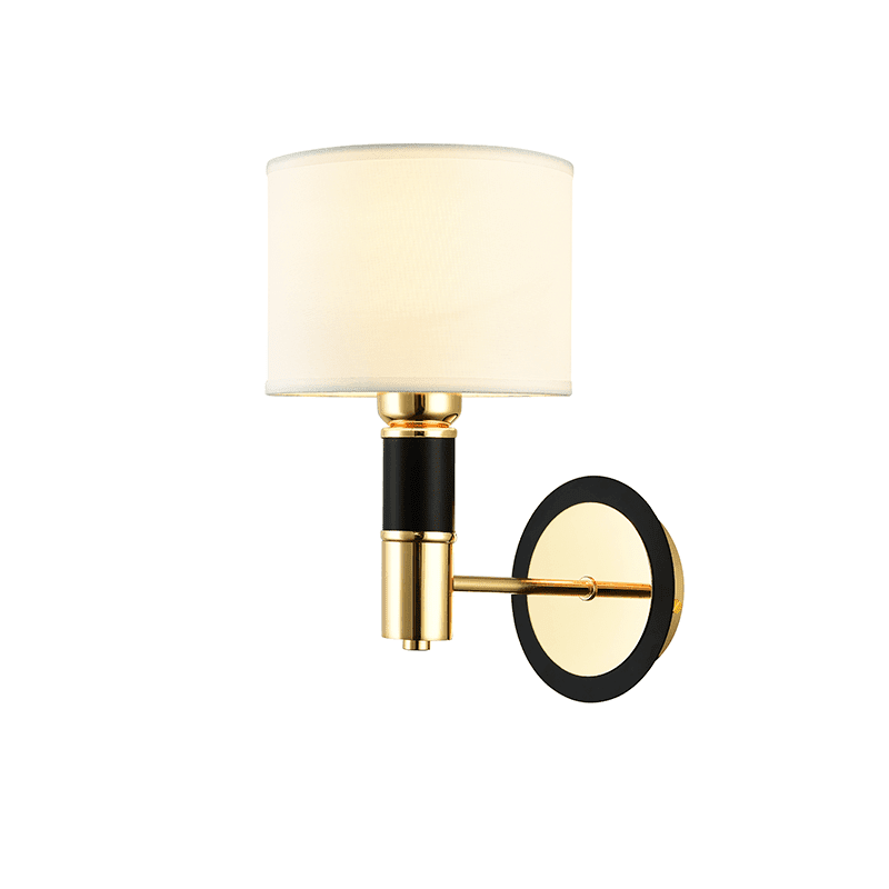 Netto Επιτοιχο Φ/Σ 1Χε14 Χρυσο/Μαυρο Μεταλλικο+Λευκο Αμπαζουρ 23X16X29Cm Mizar