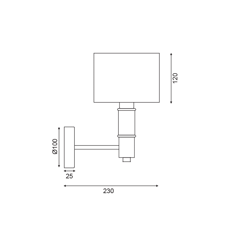 Netto Επιτοιχο Φ/Σ 1Χε14 Χρυσο/Μαυρο Μεταλλικο+Λευκο Αμπαζουρ 23X16X29Cm Mizar - Image 2
