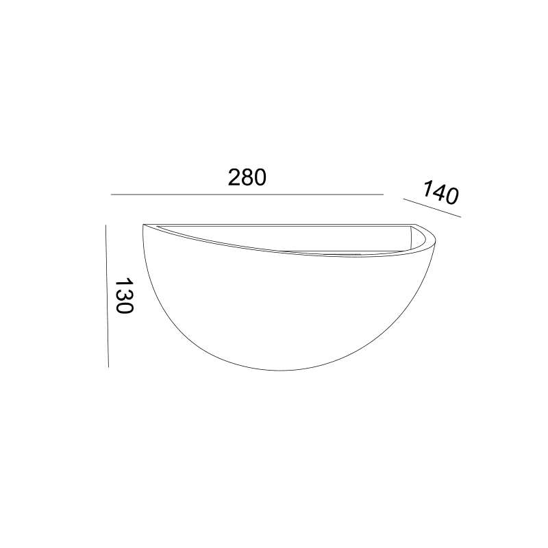 Γυψινο Επιτοιχο Φ/Σ 1Xe27 Herlo 28X14X13Cm - Image 2