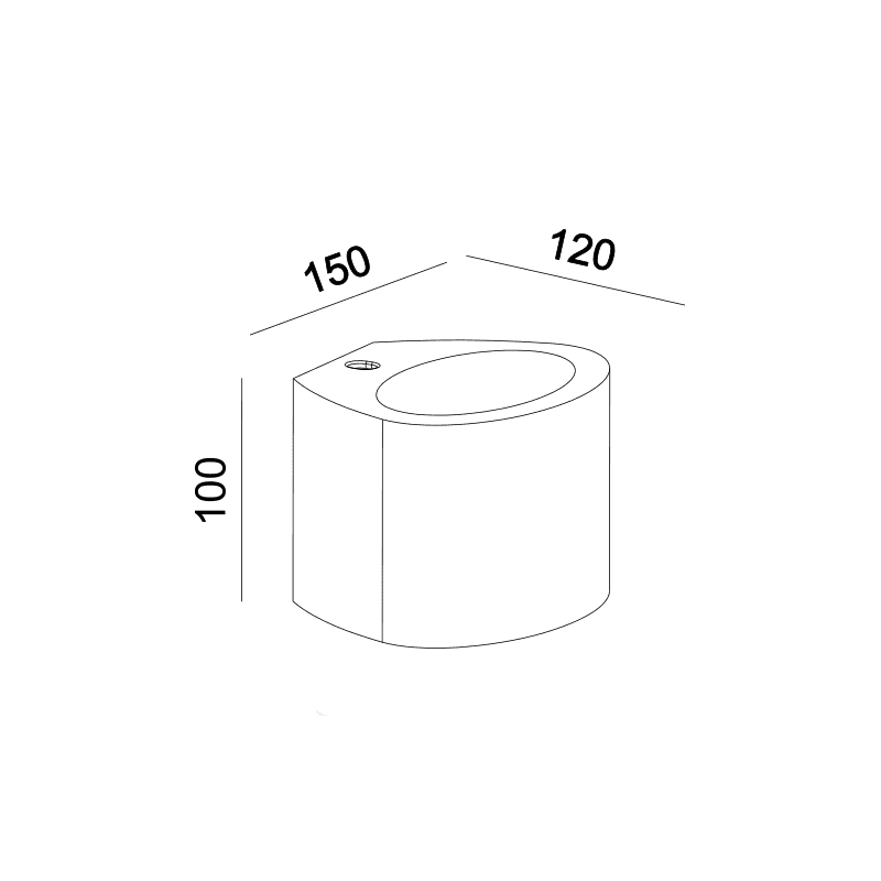 Γυψινο Επιτοιχο Φ/Σ 1Xg9 Jaje 15X12X10Cm - Image 2