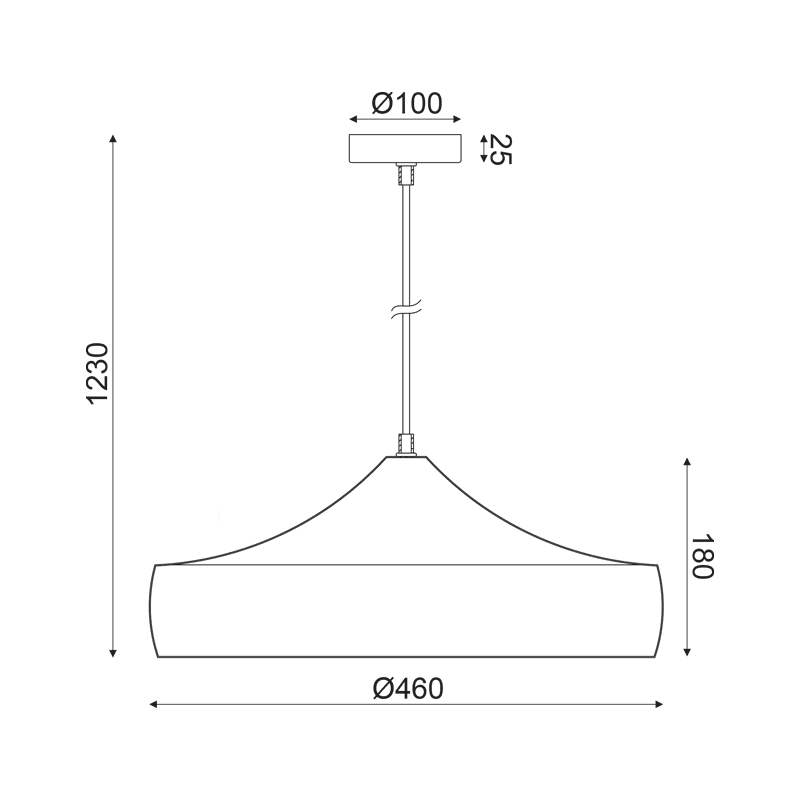 Κρεμαστο Φ/Σ 1Χε27 Μεταλλικο Γκρι/Χρυσο Φ46Χη123Cm Caliphate - Image 4