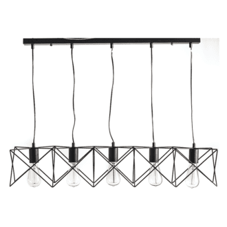 Κρεμαστο Μεταλλικο Πλεγμα Μαυρο 5Χe27 Andy