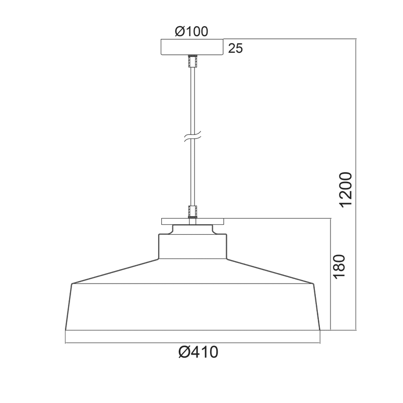 Κρεμαστο Φ/Σ 1Χε27 Μεταλλικο Μαυρο+Ξυλο Φ41Χη120Cm Aeneas - Image 2