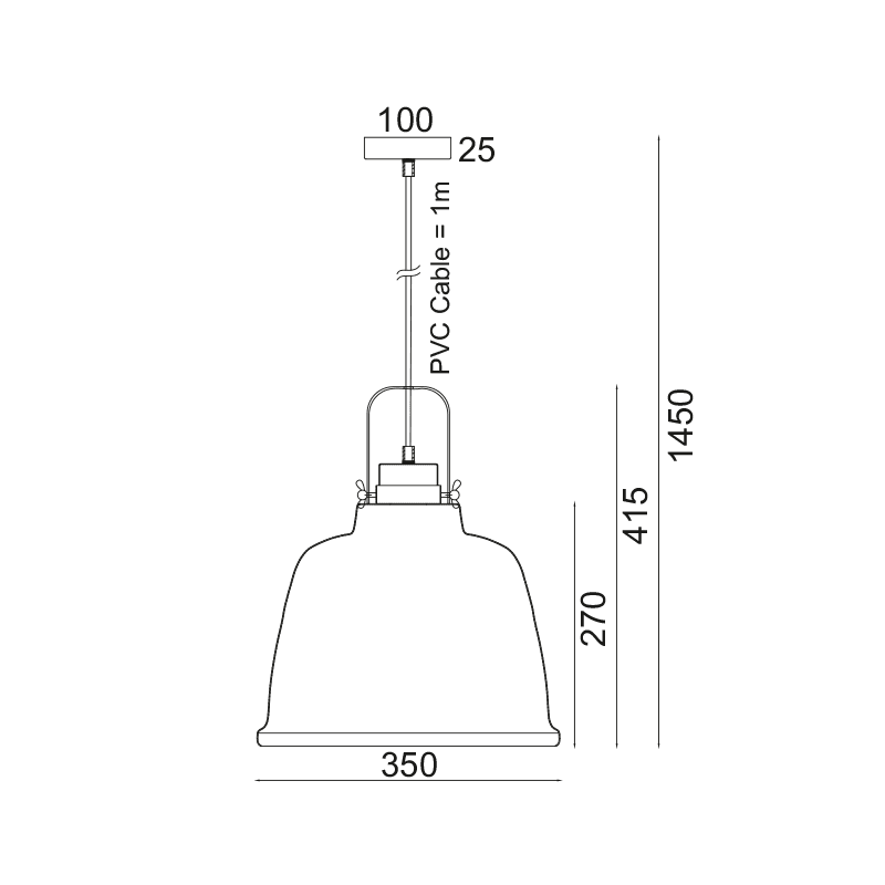 Κρεμαστο Φ/Σ 1Xe27 Μεταλλικο Μαυρο+Αποχρ. Ξυλου Φ35Χη145Cm Ernest - Image 2