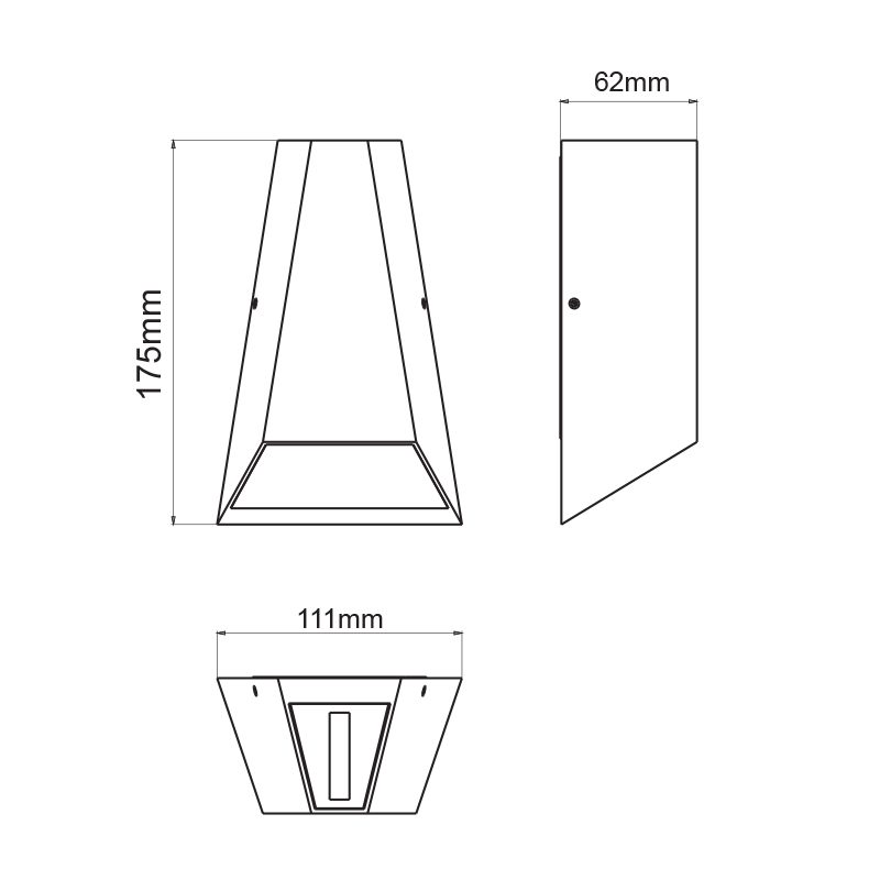Led Cob Wall Luminaire 6W 425Lm 30° And 120° 230Vac 3.000K Dark Grey Cri80 Ip54 30.000Hrs - Image 3