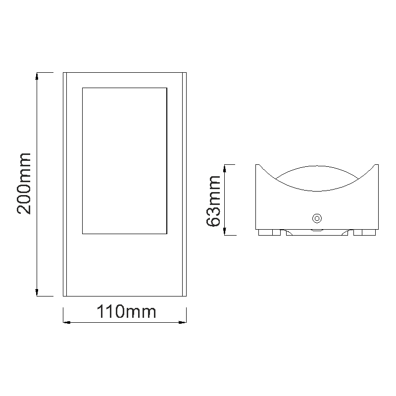 Led Smd Wall Luminaire 7W 350Lm 170° 230V Ac 3.000K Dark Grey Cri80 Ip54 30.000Hrs - Image 3