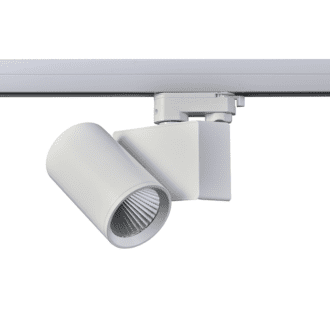 White Led Track Luminaire 20W 3000K 3-Phase 38° 2000Lm 230V Ac Ra80