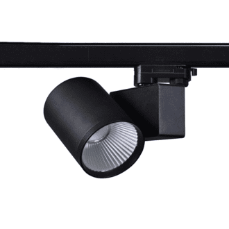 Black Led Track Luminaire 40W 4000K 3-Phase 38° 4200Lm 230V Ac Ra80