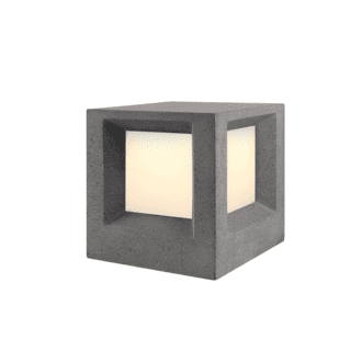 Φωτιστικο Κηπου 200Mm Ip65 Ε27 Max.7W Μαυρο Τσιμεντο & Pc Καλυμμα