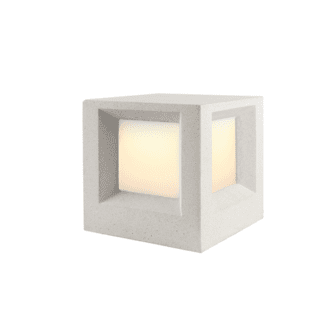 Φωτιστικο Κηπου 200Mm Ip65 Ε27 Max.7W Λευκο Τσιμεντο & Pc Καλυμμα