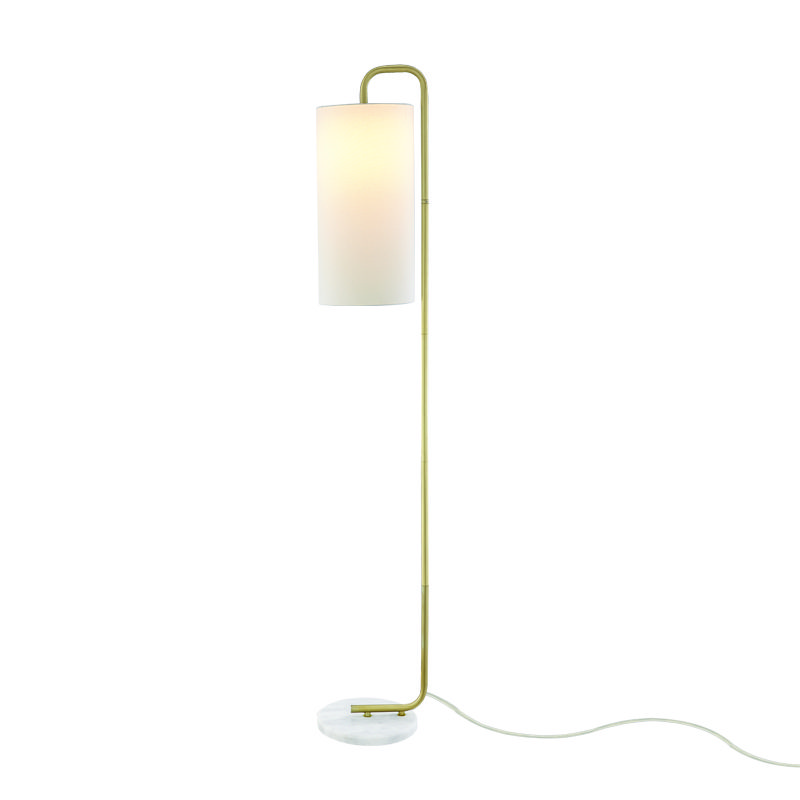 Επιδαπεδιο Φ/Σ 1Xe27 Osaka Χρυσο Μετ/Κο+Λευκο Αμπαζουρ-Μαρμαρο Ip20 26,5X23Xh160Cm