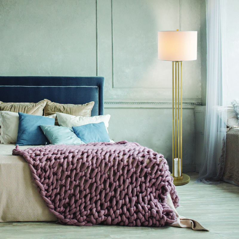 Επιδαπεδιο Φ/Σ 1Χε27 Belize Χρυσο Μετ/Κο+Λευκο Αμπαζουρ-Μαρμαρο Ip20 D40,6Xh153Cm - Image 2