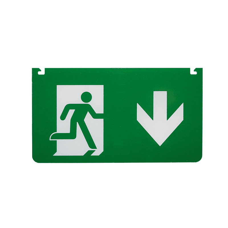 Double Side Sign "Down Arrow" For Mya Emergency Luminaire
