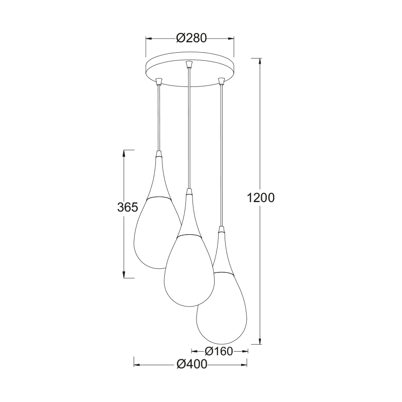 Μεταλ.κρεμαστο Φ/Σ 3Χε14 Ροζετα Μαυρο-Κεχριμπαρι Γυαλι Φ41Cm Atena - Image 2