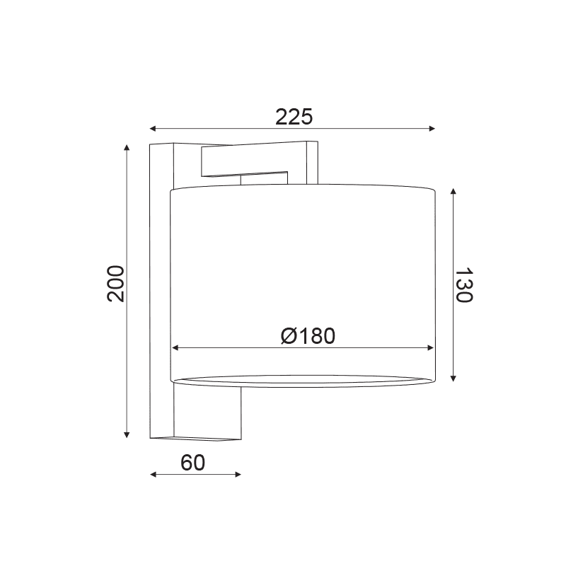 Μεταλλικη Απλικα 1Xe27 Ματ Λευκο Και Λευκο Αμπαζουρ Circe - Image 2
