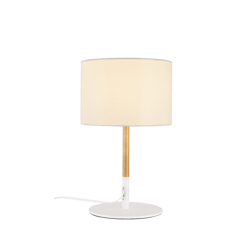 Επιτραπεζιο Φ/Σ 1Χε27 Λευκο Απ.ξυλ.μεταλλ.αμπαζουρφ25Χη40Cm Yasmine