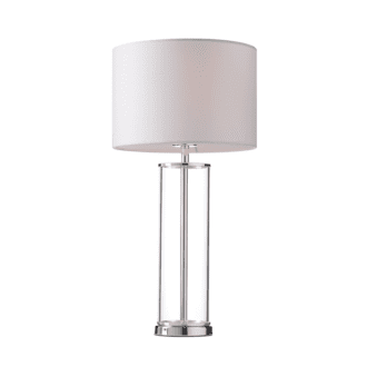 Επιτραπεζιο Φ/Σ 1Χε27 Γυαλι+Αμπαζουρ+Ασημι Μεταλλο Φ25Χη48Cm Antelino