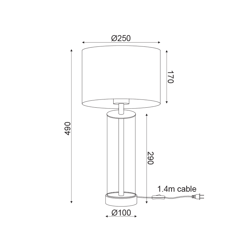 Επιτραπεζιο Φ/Σ 1Χε27 Γυαλι+Αμπαζουρ+Ασημι Μεταλλο Φ25Χη48Cm Antelino - Image 3