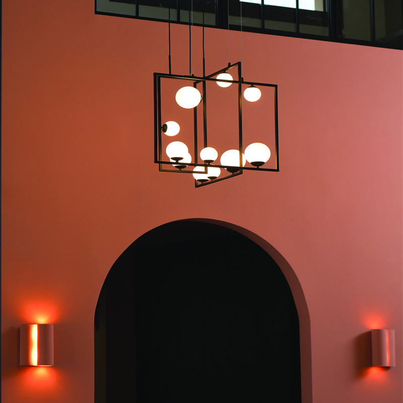 Netto Κρεμαστο Φ/Σ 3Xg9 Quadro Μαυρο Μετ/Κο +Λευκο Γυαλι 25Χ12Χ120Cm - Image 2