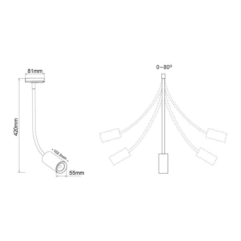 Black Led Track Light 10W 3000K 2Wires 24° 850Lm 230V Ra80 - Image 2
