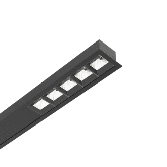 Aish Black Aluminum Recessed Profile 2.5M/Pc Without Cover