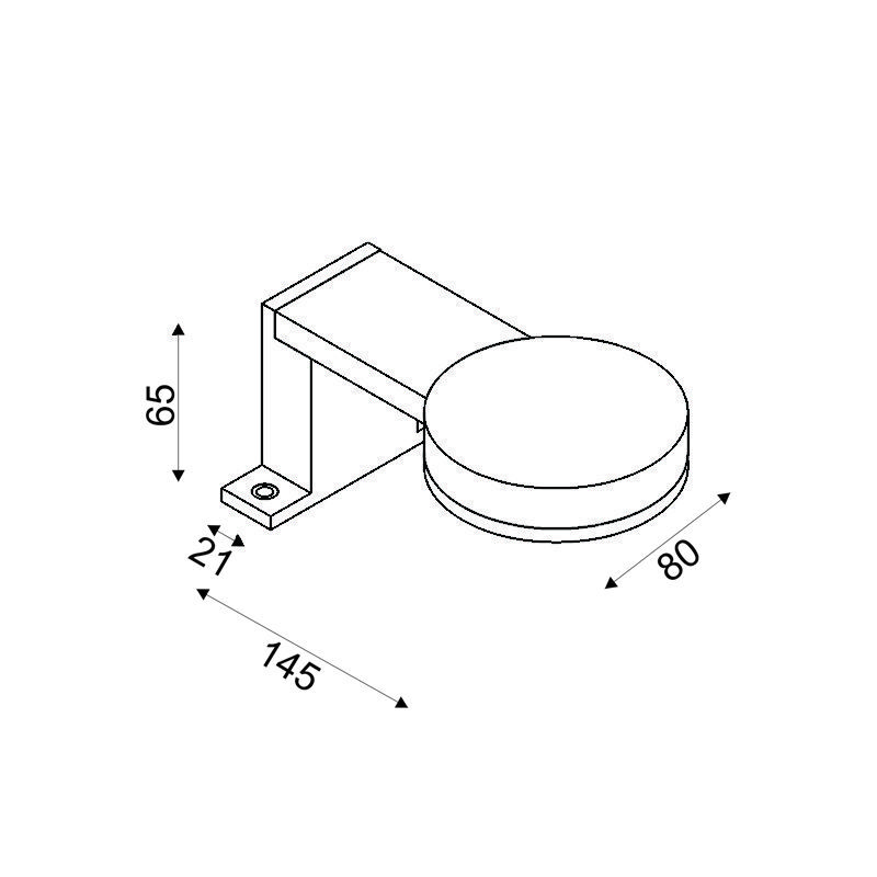 Netto Φ/Σ Επιπλου Led 5W 3000K 330Lm Lustro Χρωμιο Μετ/Κο Ip44 8X14,5X6,5Cm - Image 2