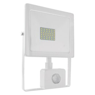 White Sensor Led Smd Flood Luminaire Ip66 30W 4000K 2550Lm 230V Ra80