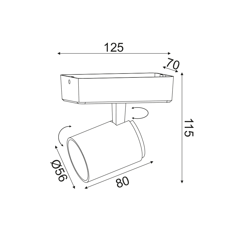 Netto Επιτοιχο Φ/Σ 1Xgu10 Λευκο Αλουμινιο 13Χ7Χ12Cm Disco - Image 2