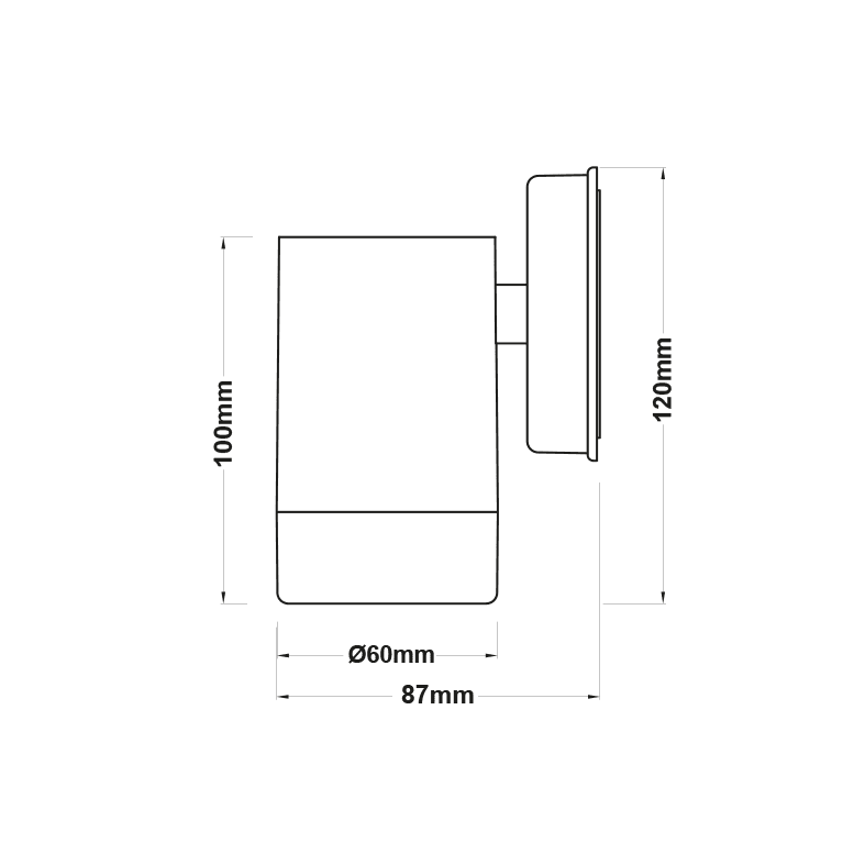 One Beam Rust Pp Wall Light Gu10Max.3W Led Ip65 - Image 2