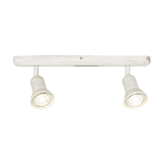 Επιτοιχο Φ/Σ 2Χgu10 Αντικε Λευκο Μεταλλικο 36X6,2X14Cm Brulee