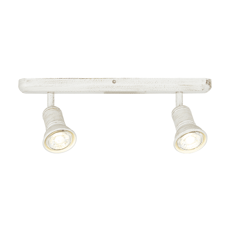 Επιτοιχο Φ/Σ 2Χgu10 Αντικε Λευκο Μεταλλικο 36X6,2X14Cm Brulee