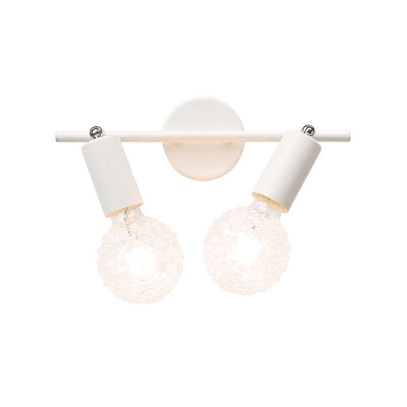 Επιτοιχο Φ/Σ 2Χε27 Λευκο Mat Μεταλλικο 3,3X9,7X17Cm Mohicans