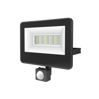 Black Sensor Led Smd Flood Luminaire Ip66 10W 4000K 1030Lm 230V Ac Ra80