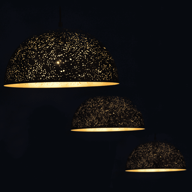 Κρεμαστο Φ/Σ 1Χε27 Μεταλ. Μαυροορειχαλ Διαβρωμενο Φ40Χη120Cm Planetario - Image 2