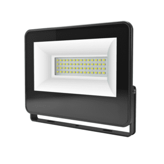 Black Led Smd Flood Luminaire Ip66 50W 4000K 5200Lm 230V Ac Ra80