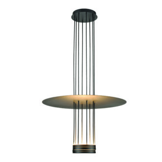 Netto Κρεμαστο Φ/Σ Led 18W 3000K 1260Lm Elia Μαυρο Μετ/Κο Ip20 D60Xh104Cm