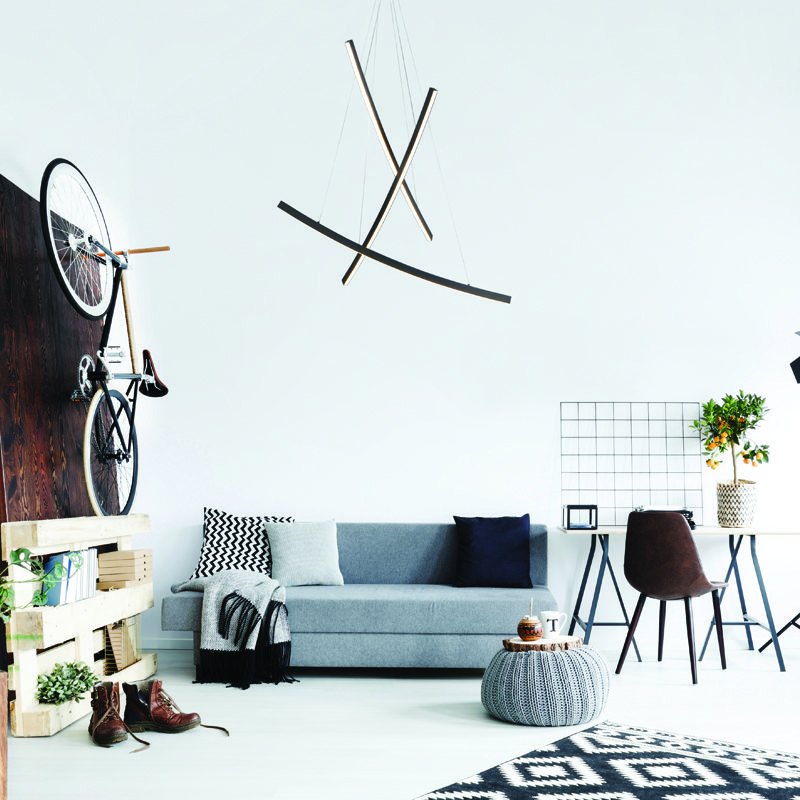 Κρεμαστο Φ/Σ Led 60W 3000K 4200Lm Naava Μαυρο Αλουμινιο Ip20 102X15X110Cm - Image 2