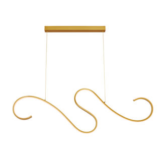 Netto Κρεμαστο Φ/Σ Led 27W 3000K 1890Lm Calista Χρυσο Αλουμινιο Ip20 110X6Xh175Cm