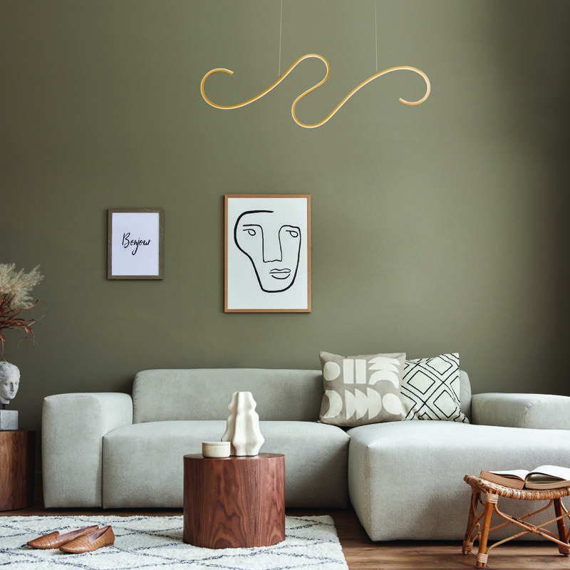 Netto Κρεμαστο Φ/Σ Led 27W 3000K 1890Lm Calista Χρυσο Αλουμινιο Ip20 110X6Xh175Cm - Image 2