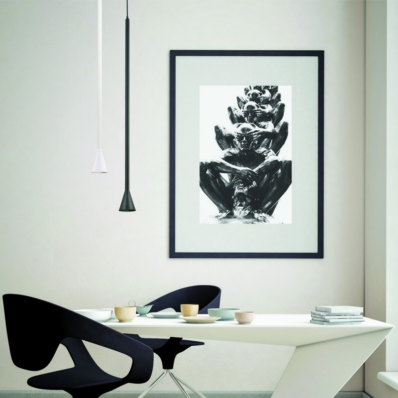 Κρεμαστο Φ/Σ 1Χgu10 Clouzot Μαυρο Μετ/Κο Ip20 D7,5Xd10Xh190Cm - Image 2