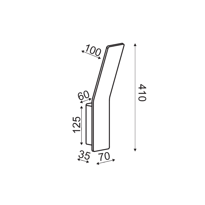 Επιτοιχο Φ/Σ Led 9W 3000K Αλουμινιο Χρυσο 40X7X12Cm Zen - Image 2