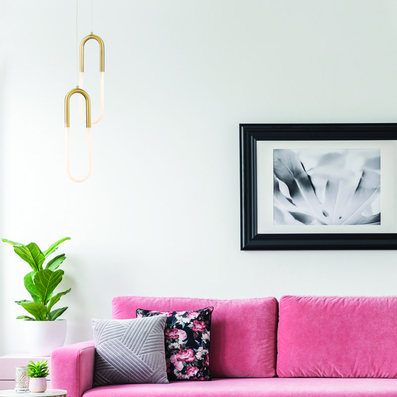 Κρεμαστο Φ/Σ Led 8W 3000K 560Lm Venus Ορειχαλκο Μετ/Κο Ip20 15Χ2,3Χh230Cm - Image 2