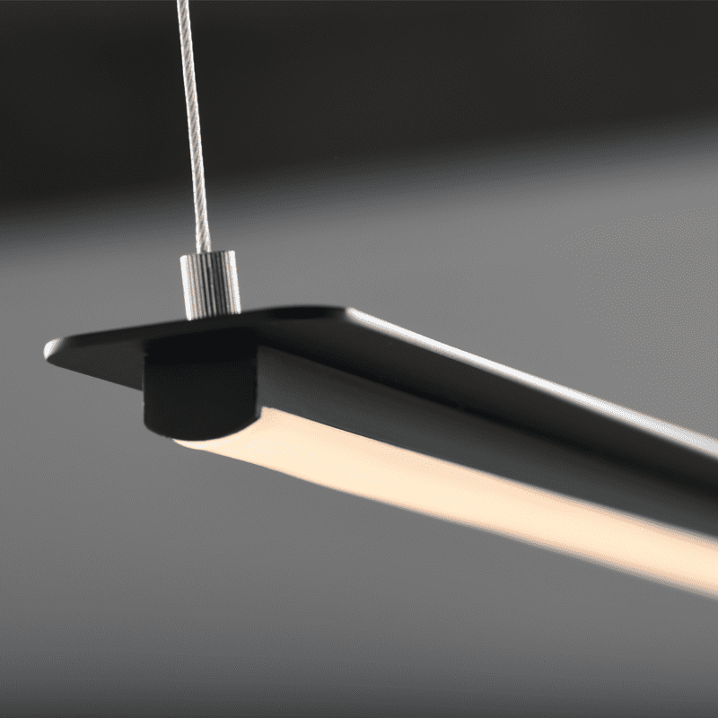 Netto Κρεμαστο Φ/Σ Led 20W 3000K 1600Lm Μαυρο Αλουμινιο 100Χ5Χh150Cm Atlantis - Image 2